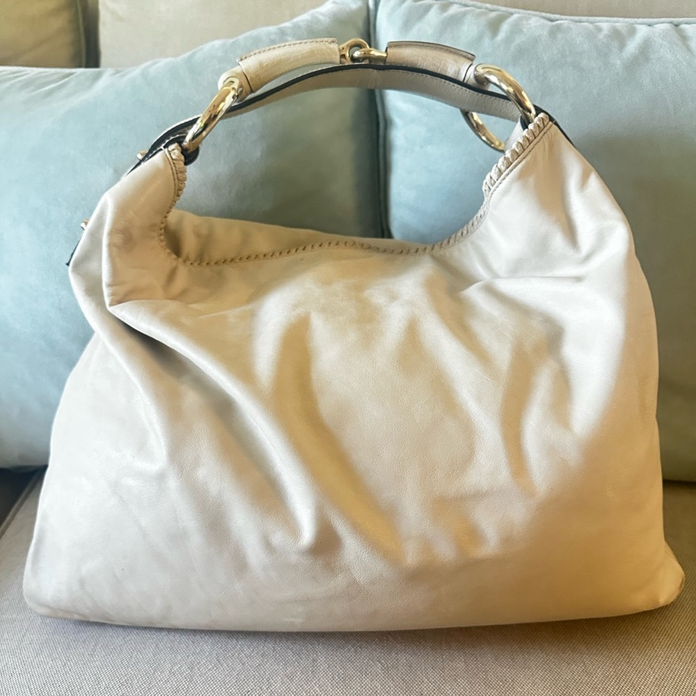Gucci XL Leather Horsebit Hobo -
Neutrals Totes, Handba